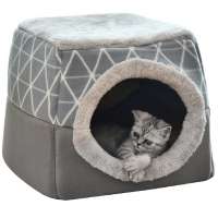 Pet Cat Dog Nest Dual Use Warm Soft Sleeping Bed Pad For Pet Non-slip Breathable Cat House Dog Sleeping Mat Blanket L